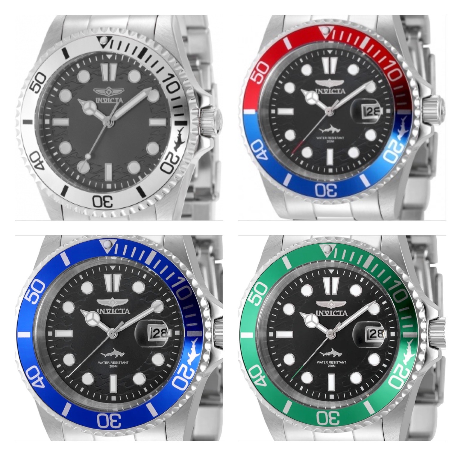 Invicta Pro Diver Currentwave 43mm Men’s Watch BUNDLE! (4 watches)