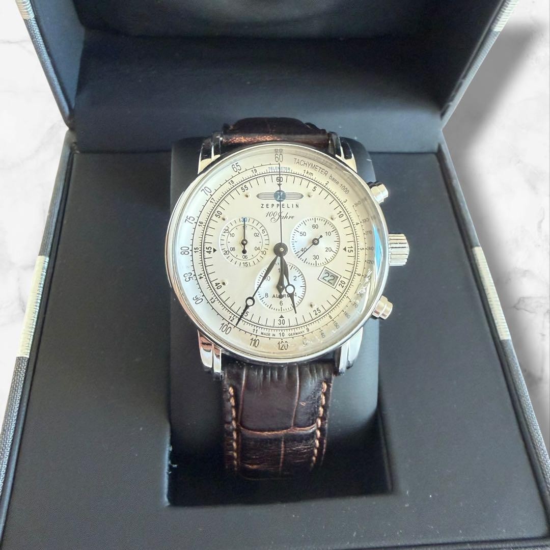 Zeppelin 100th Anniversary Chronograph Alarm Watch 7680-1N