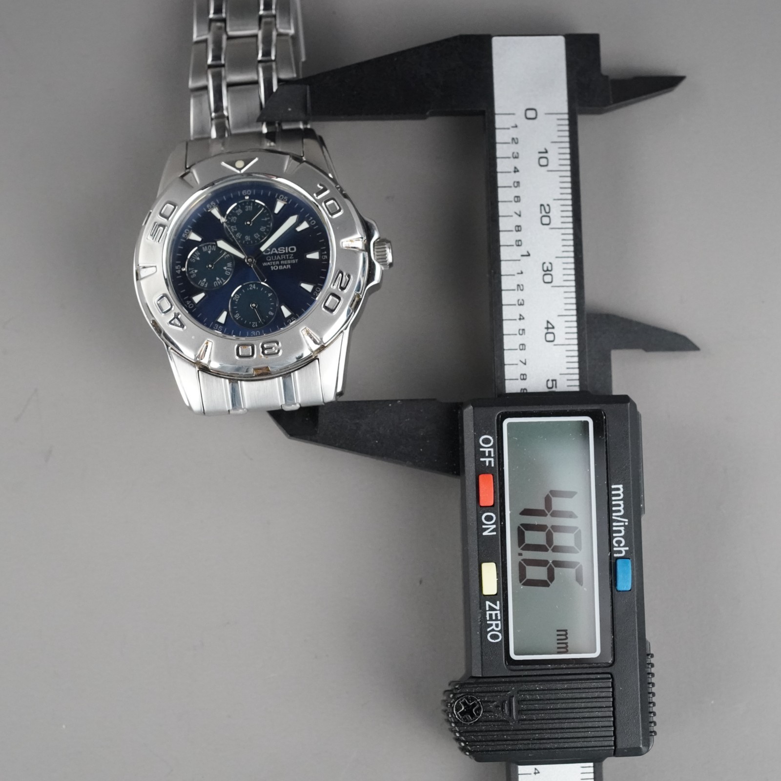 CASIO Vintage Chronograph Diver MTD-1047 Men’s 42mm Watch New Battery