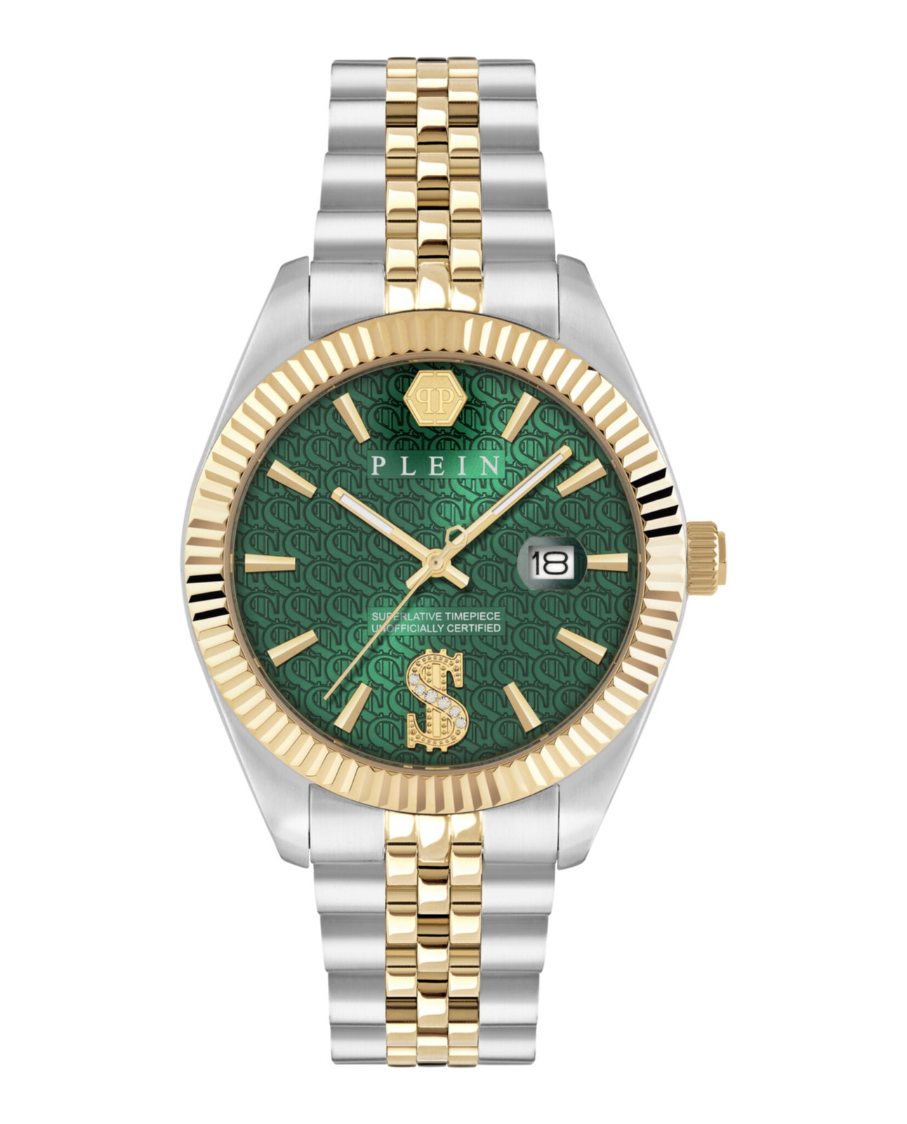 Philipp Plein Mens Two Tone 41mm Bracelet Fashion Watch
