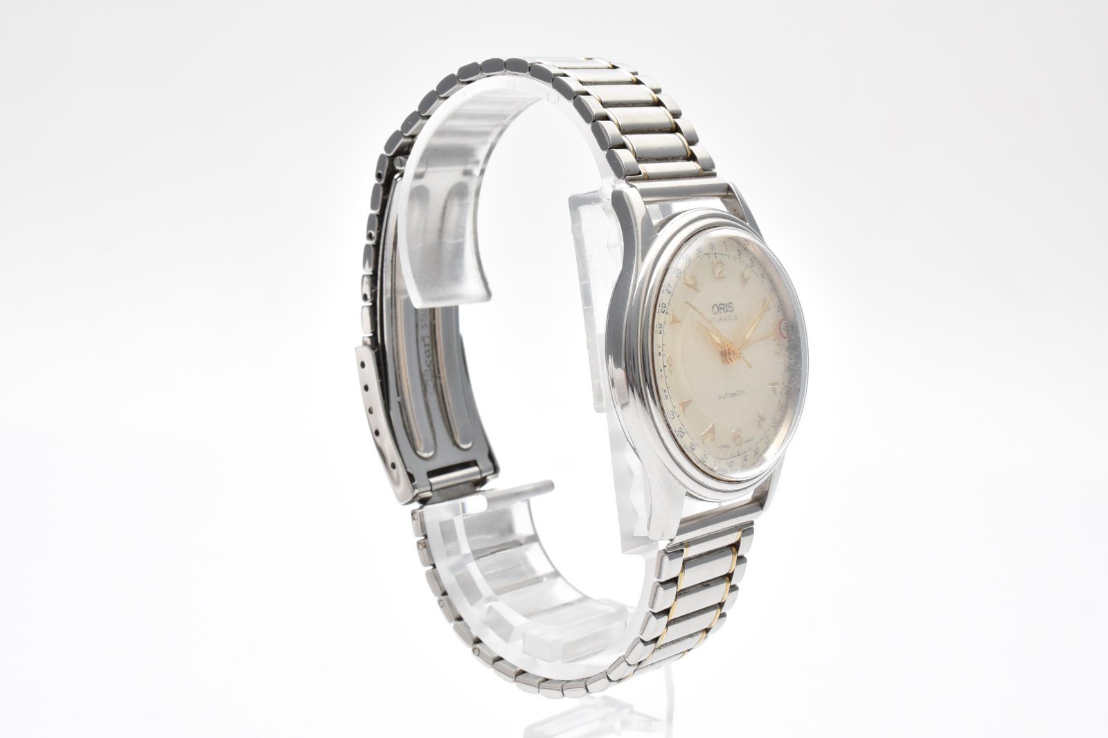 Vintage [Exc+4] Oris Pointer Date 7403-40B Silver 35mm Automatic Men’s Watch