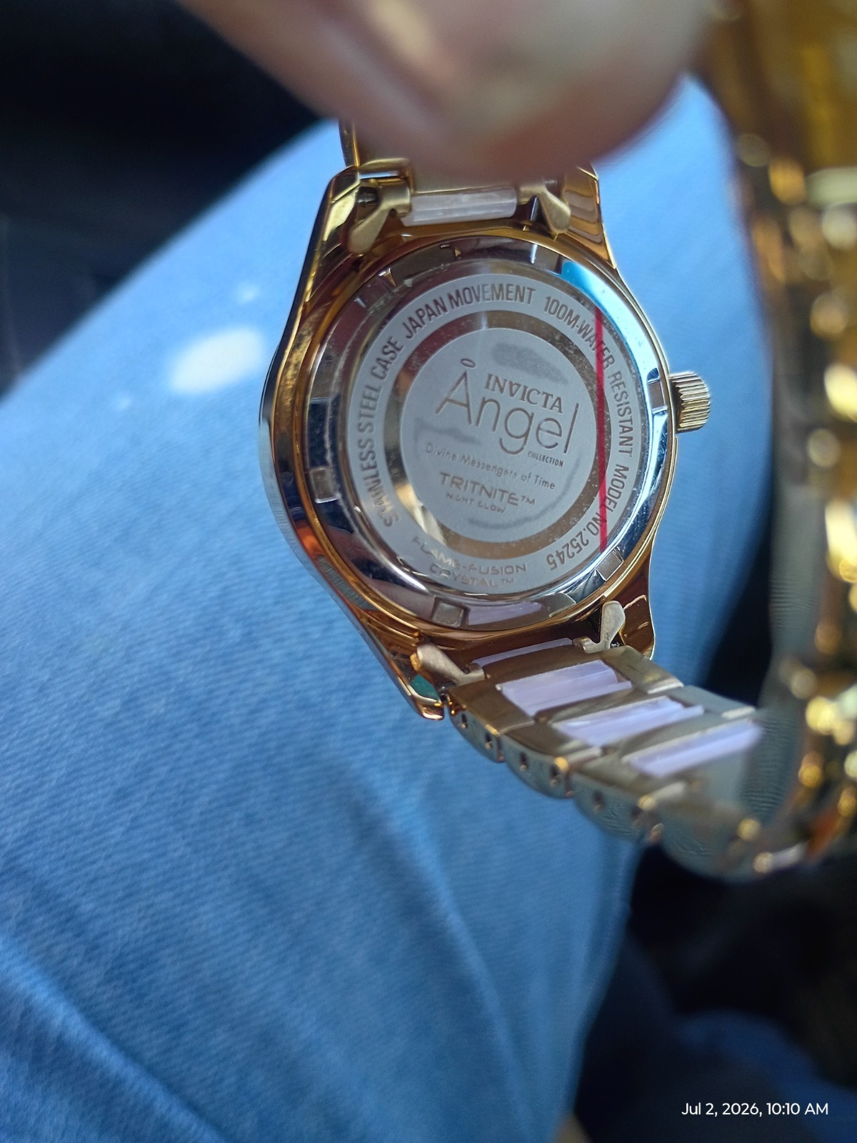 Invicta Angel Women’s Quartz Analog Two-Tone Steel Bracelet Watch 100m