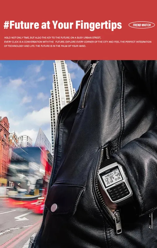 Computer Style Men’s Top Luxury Digital Sports Watch Multifunction Calculator