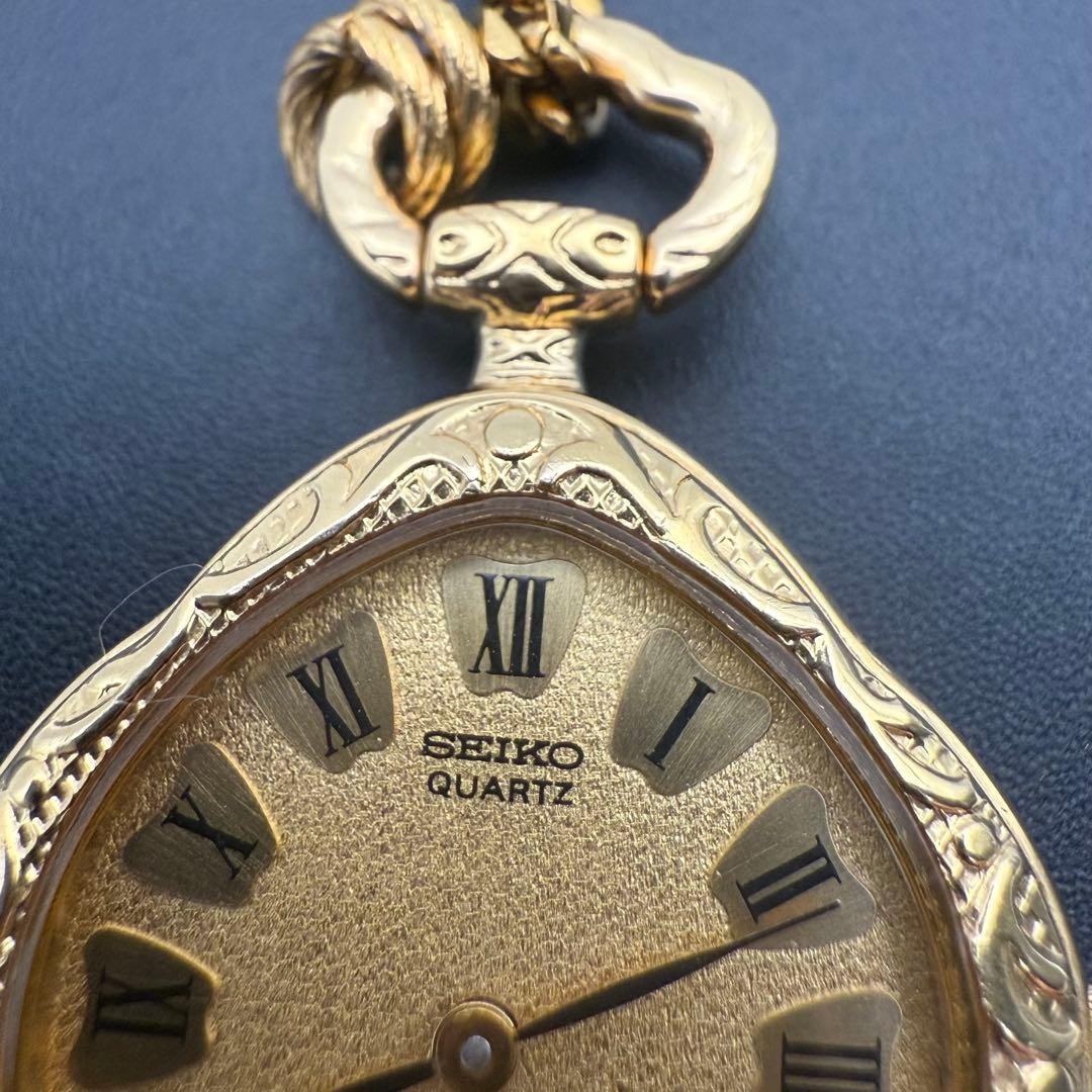 Extremely rare ✨ Seiko pendant watch, quartz, gold, 80s antique.