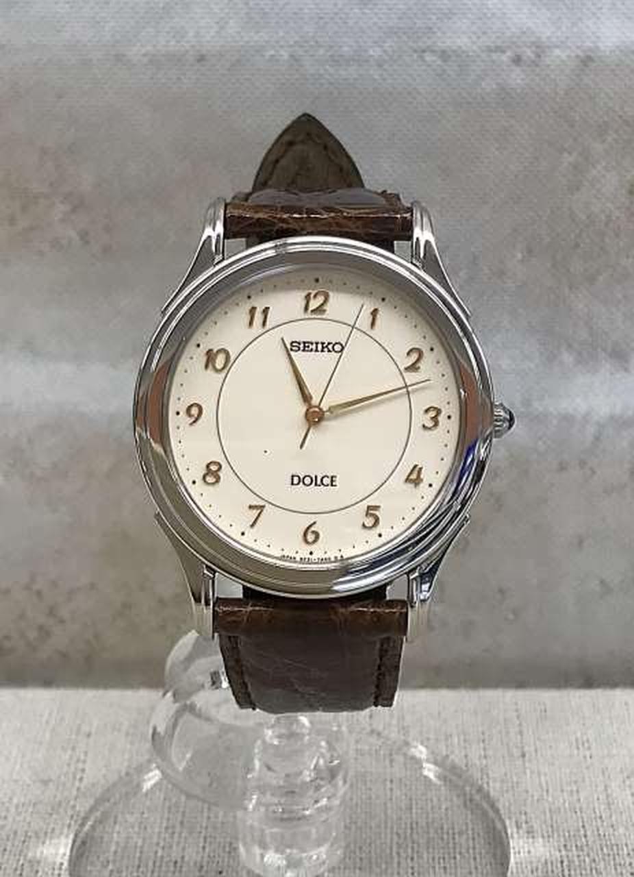 SEIKO Dolce 5E31-7A40 Silver Dial Quartz Mens Watch Auth Japan