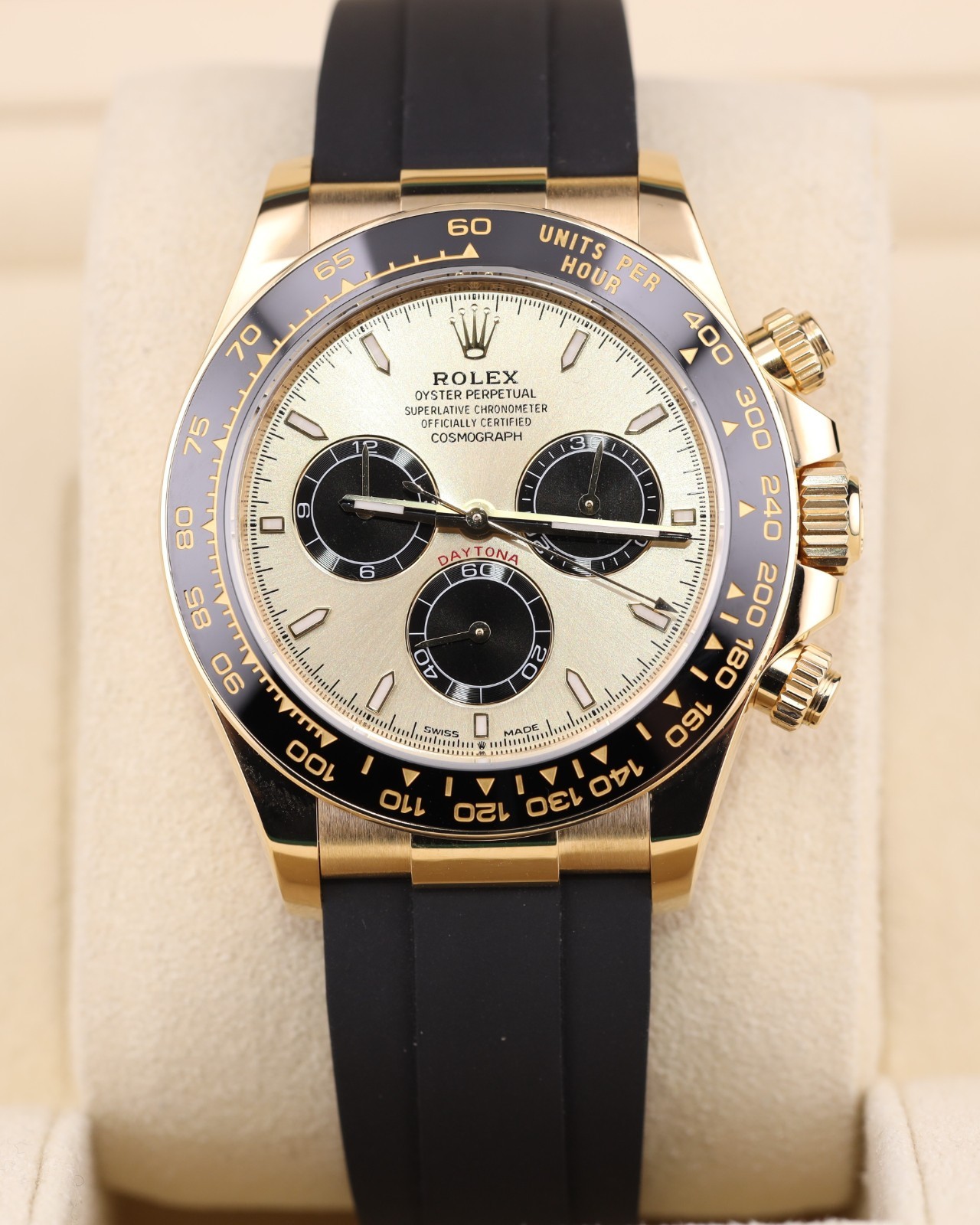 Rolex Daytona Pikachu Champagne Dial Oysterflex 18k Yellow Gold 126518LN