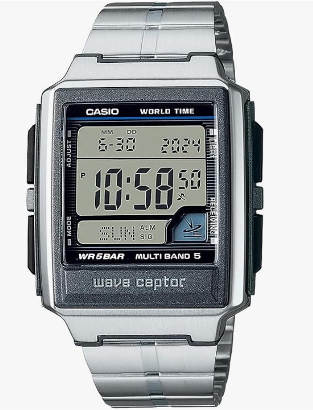 CASIO WV-59RD-1AJF Wave Ceptor Radio Controlled Watch Silver Men’s Wristwatch