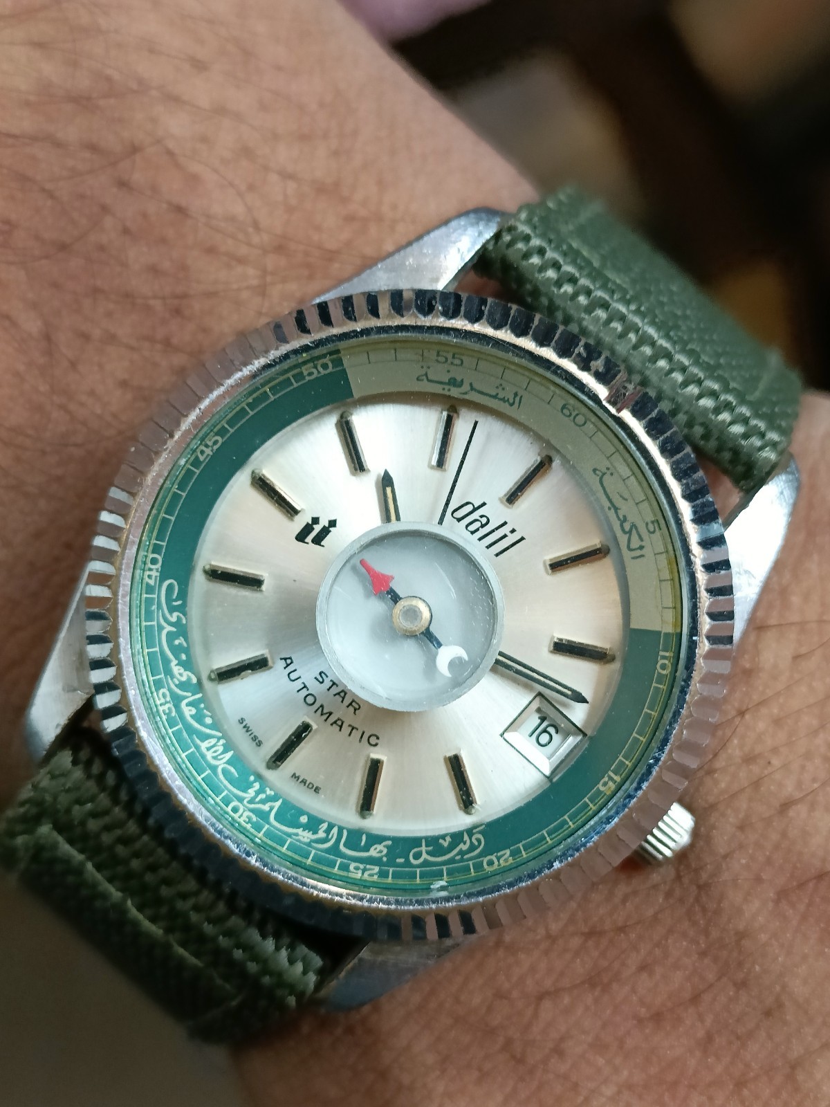 DALIL STAR AUTOMATIC 17J SILVER DIAL 15808 SWISS MEN’S WORKING CONDITION