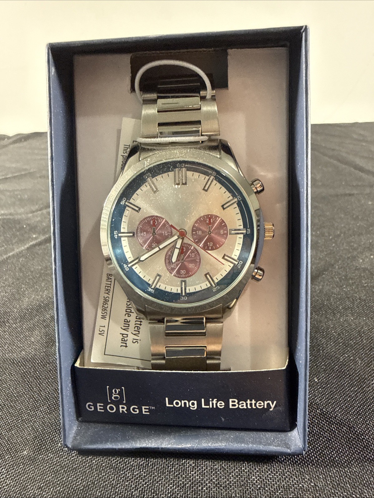 New In Box George Men’s Watch Metal Band Tone Dial Long Battery Life