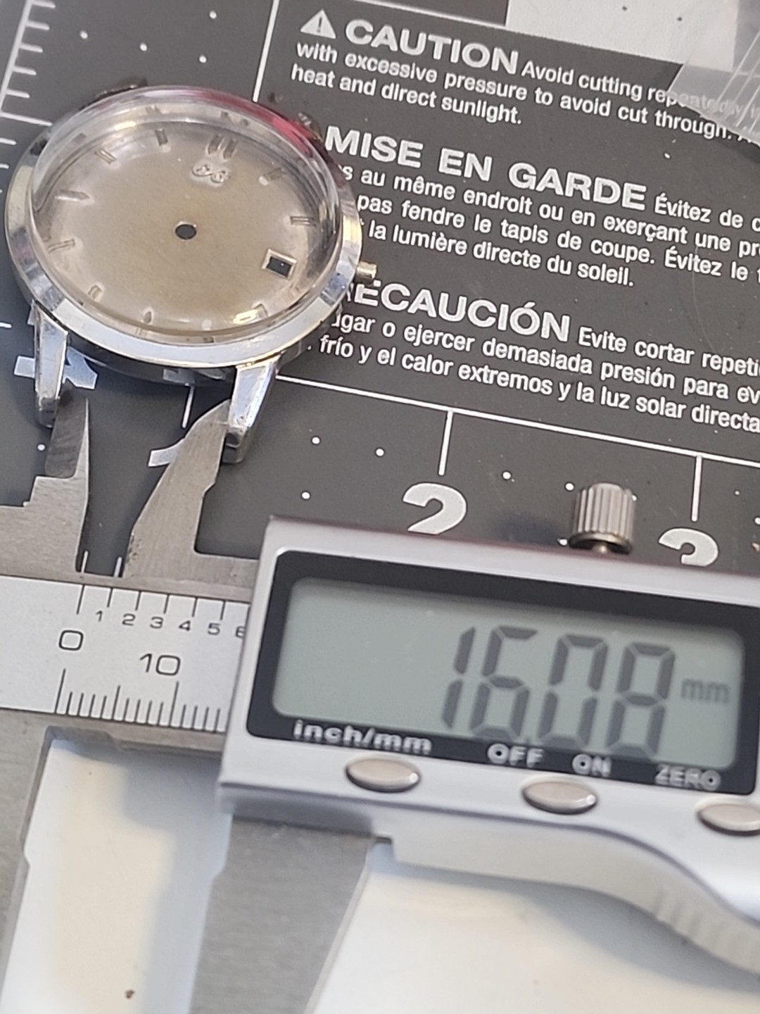 Ernest Borel Dial CASE Crystal And BACK 34.5mm PARTS