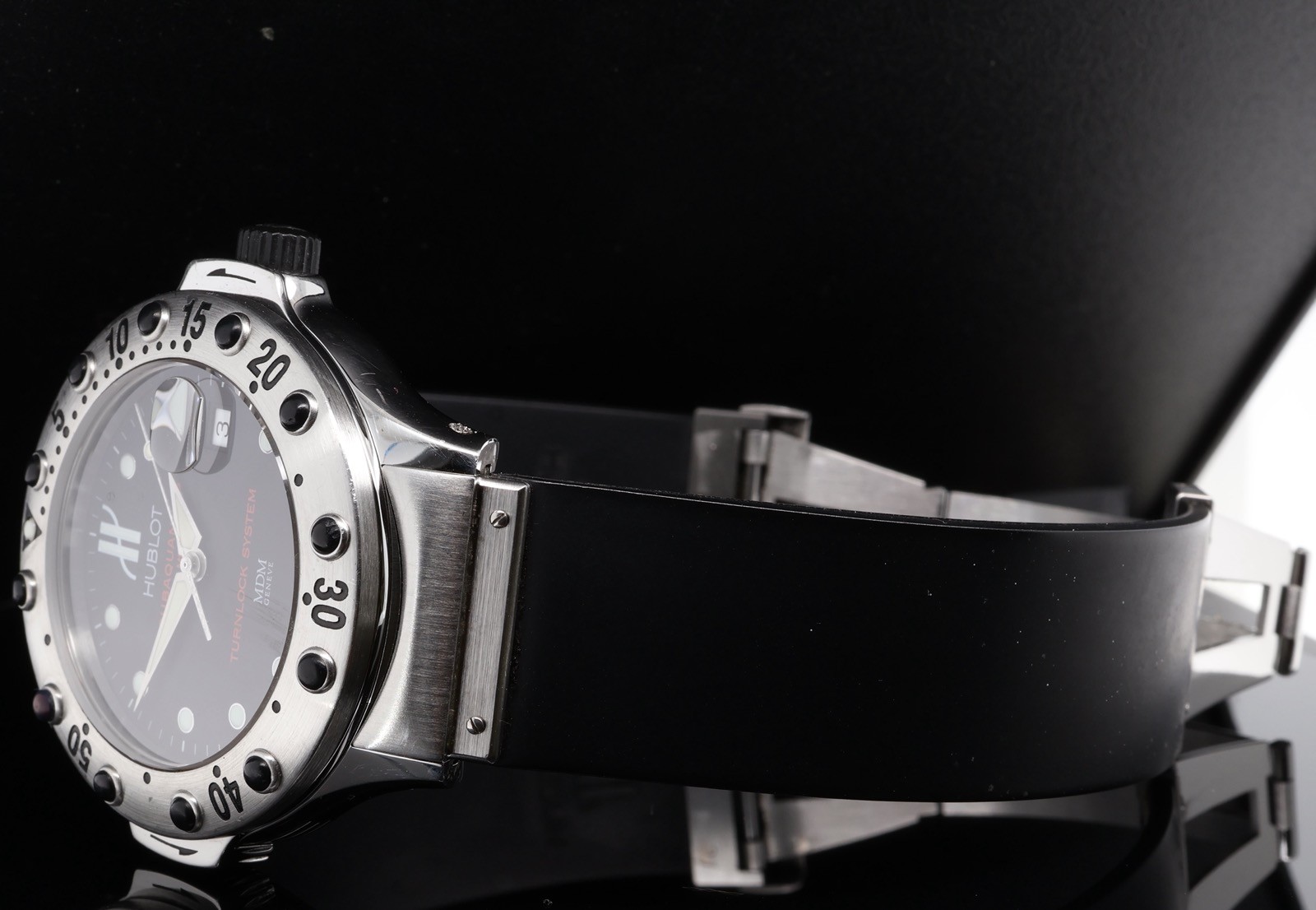 Auth. 2009 Hublot Subaquaneus 2000m Steel Automatic Watch Box & Docs 1950.1