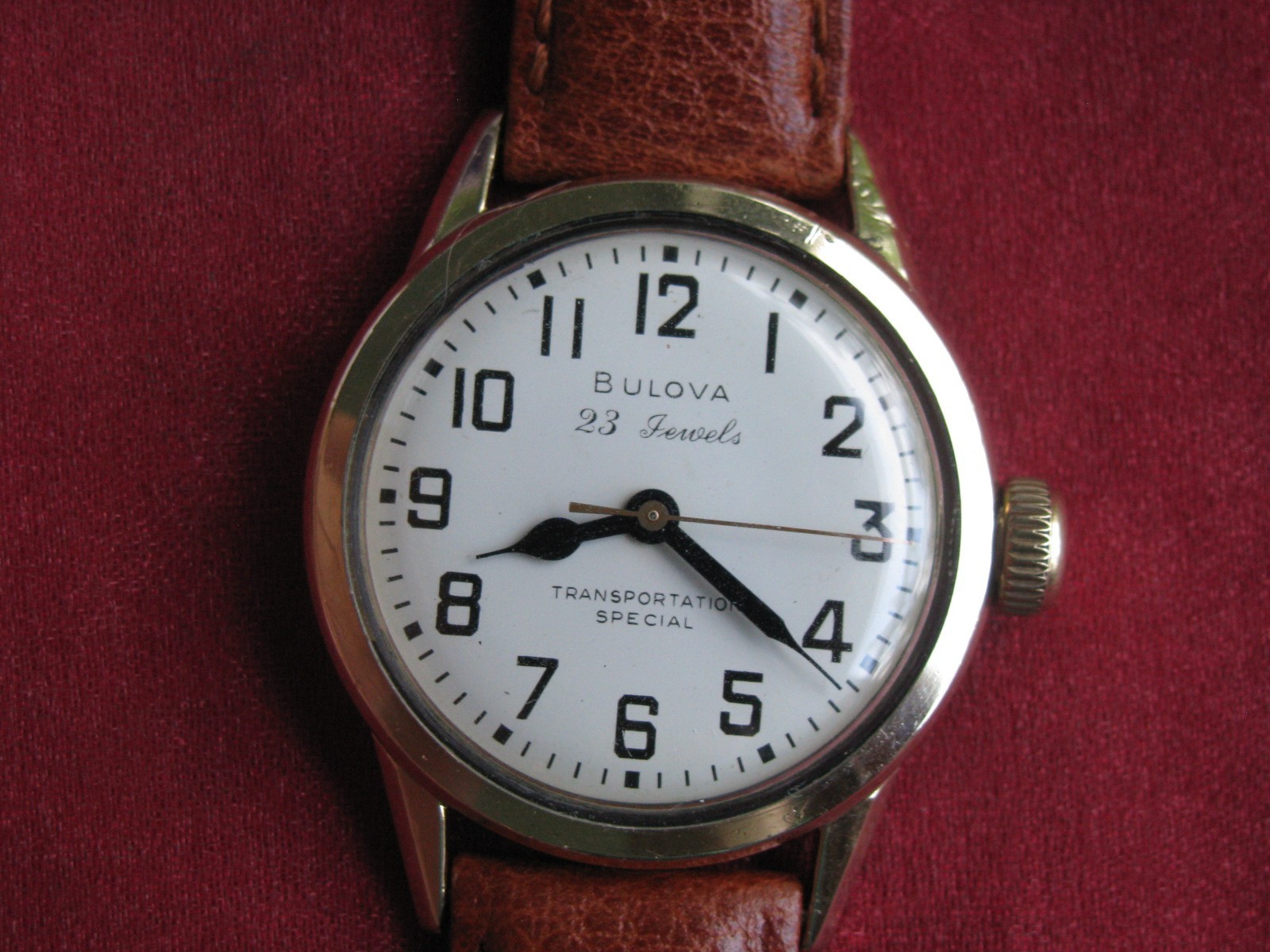 Vintage Bulova Transportation Special 23 Jewel Manual Wind Railroad Wrist Watch