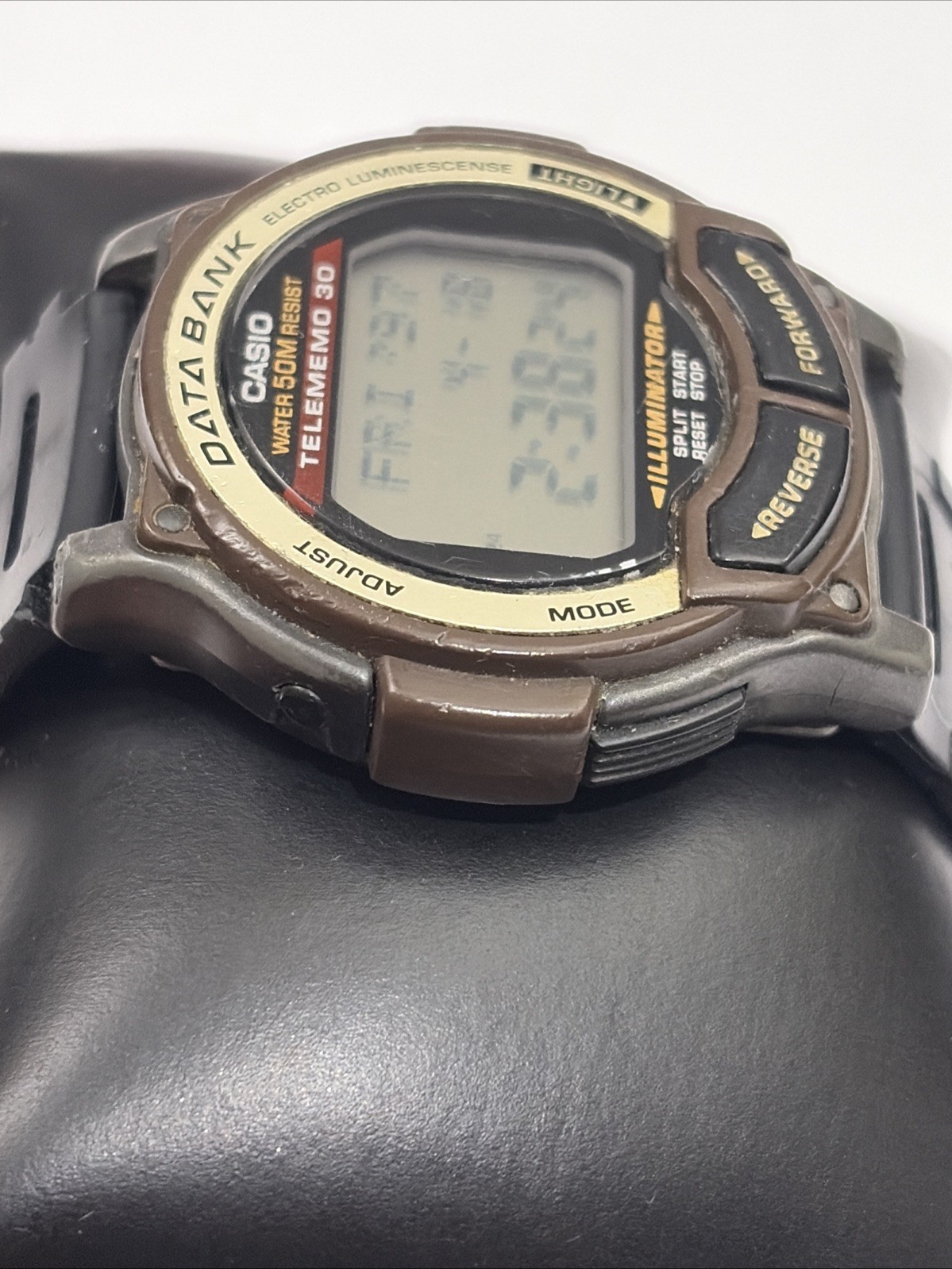 Casio Data Bank Telememo 30 Watch Men 1600 DB-34H 43mm Black Digital