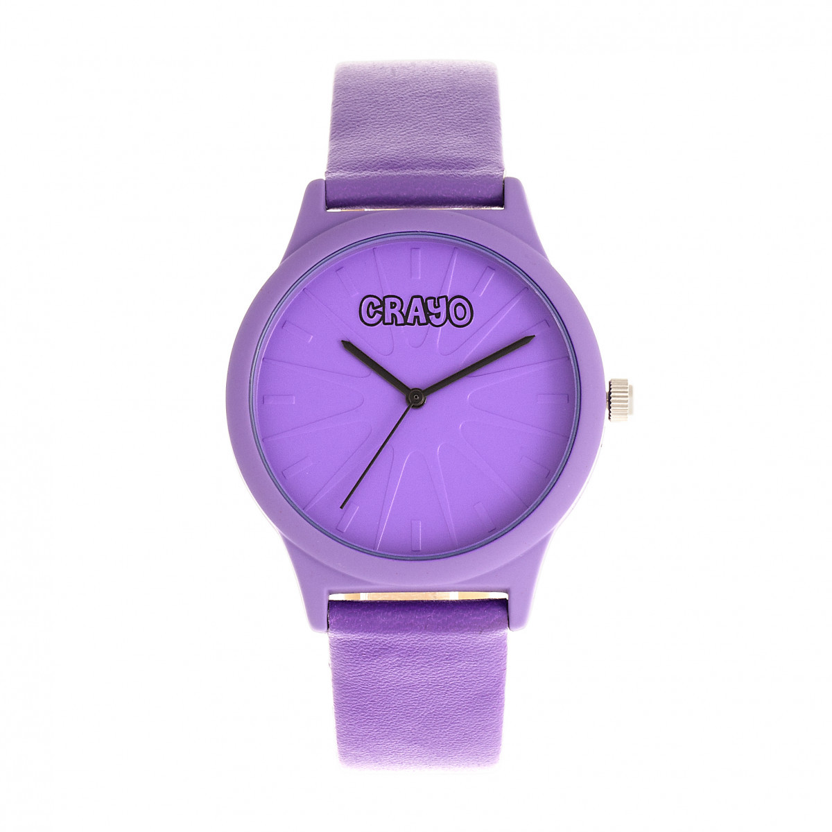 Crayo Splat Purple Leatherette Strap Unisex Watch CRACR5307