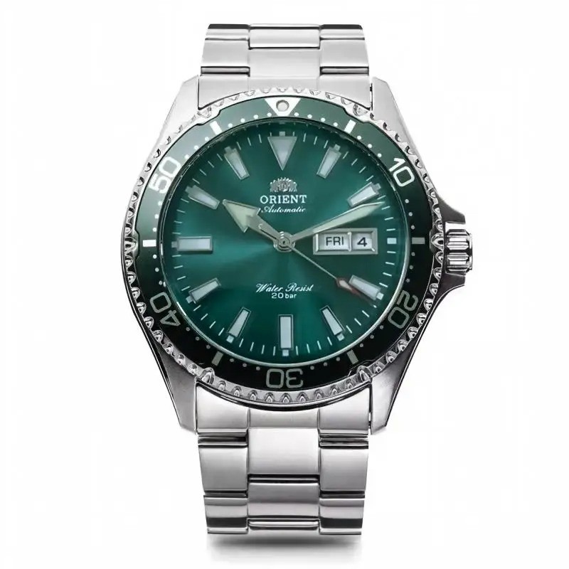 Orient Men’s Automatic Dive Watch 20Bar Water Resistant Luminous Day Date Steel
