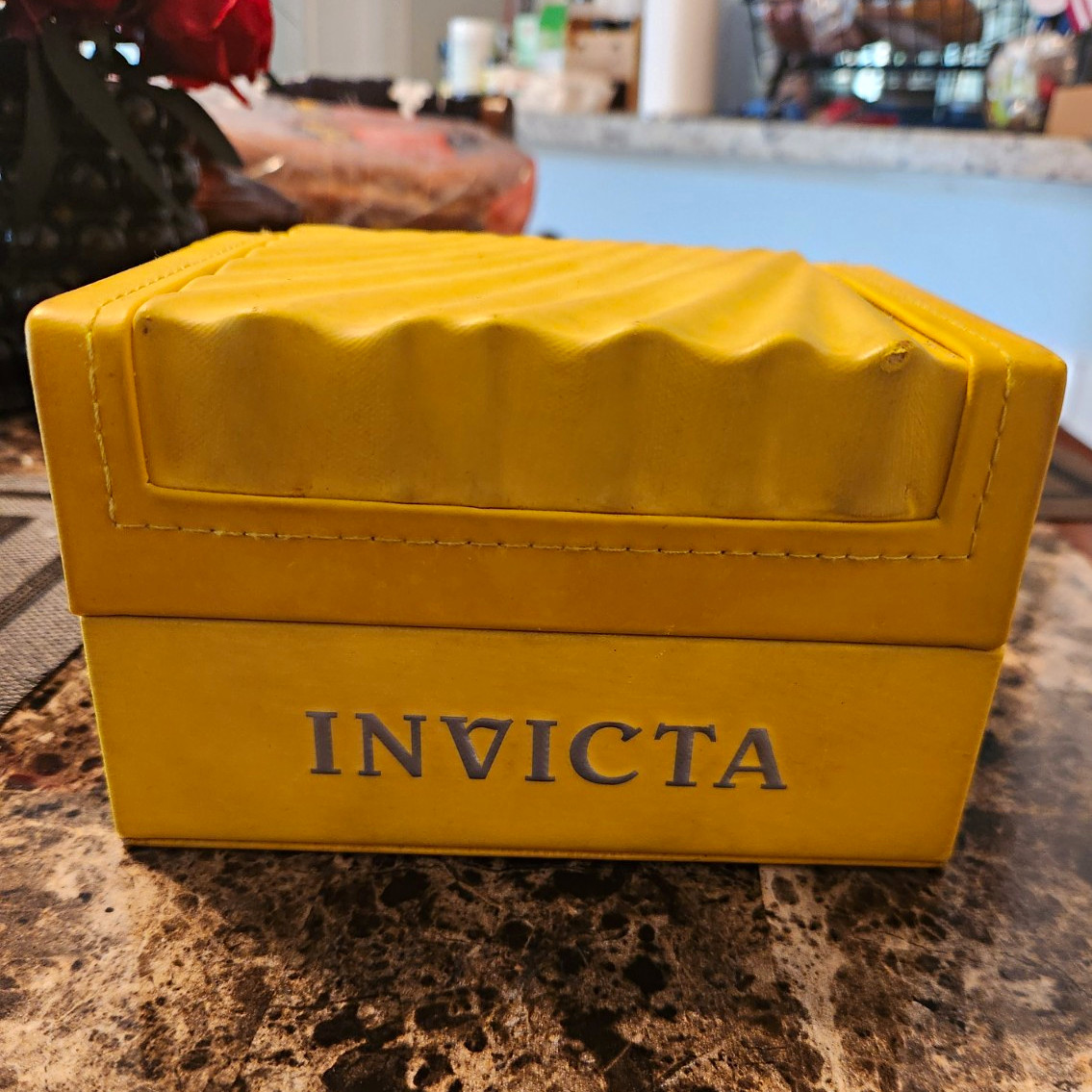Invicta Speedway Men’s Chronograph Quartz Blue Dial Gold Case 52mm Box/Papers