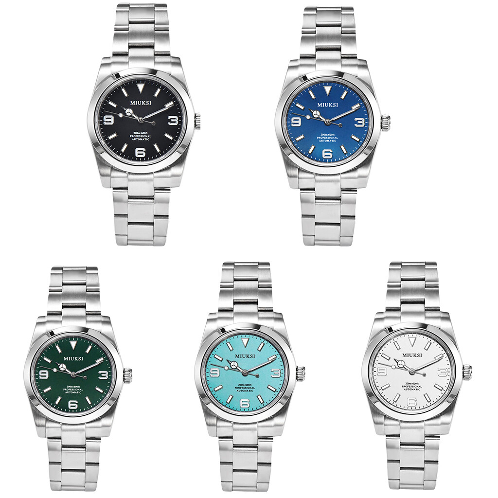 36mm 40mm MIUKSI Sapphire Luminous NH35A date Automatic black blue white Watch