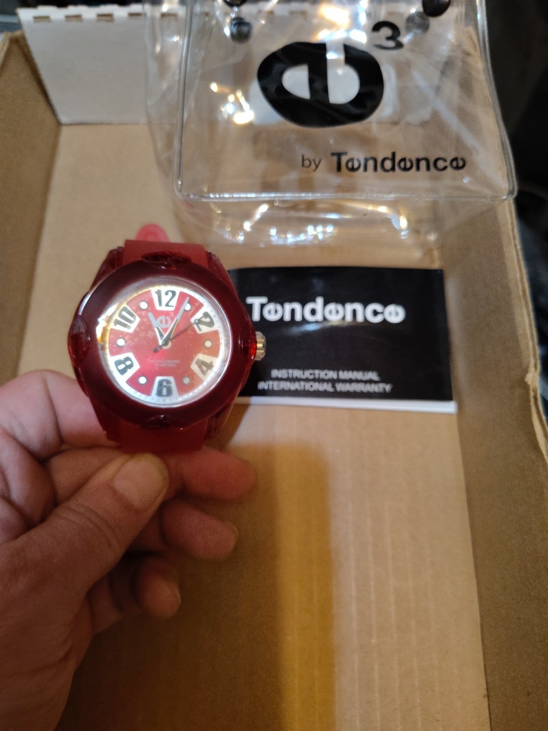 NEW Tendence WATCH FIRST RAINBOW CHERRY RED 3H 52mm