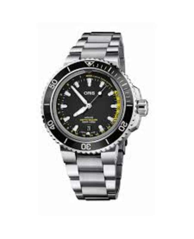 New Oris Aquis Depth Gauge Black Dial Steel Men’s Watch 01 733 7755 4154-Set MB