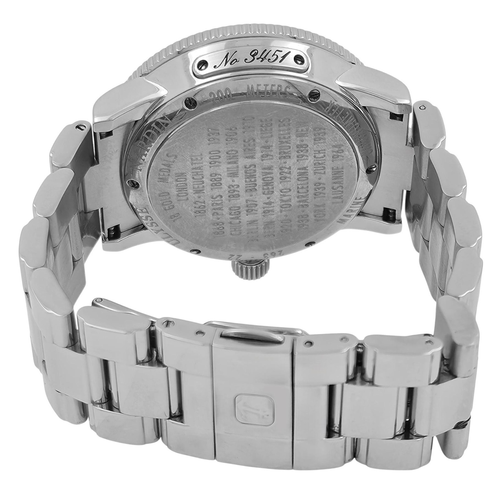 Ulysse Nardin Marine Chronometer 263-22 Silver Dial Steel 38MM Unisex Box Papers