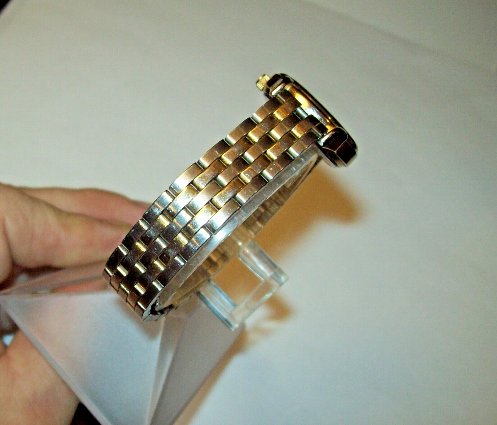 Simple Easy Reader Ladies Watch Quartz w/Nice Mesh Stainless Steel Hidden Clasp