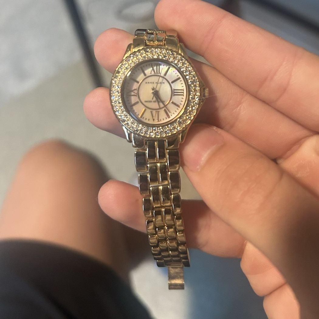 Anne Klein Women’s Gold Tone Dress Watch Quartz Roman Numerals 28-31.9mm