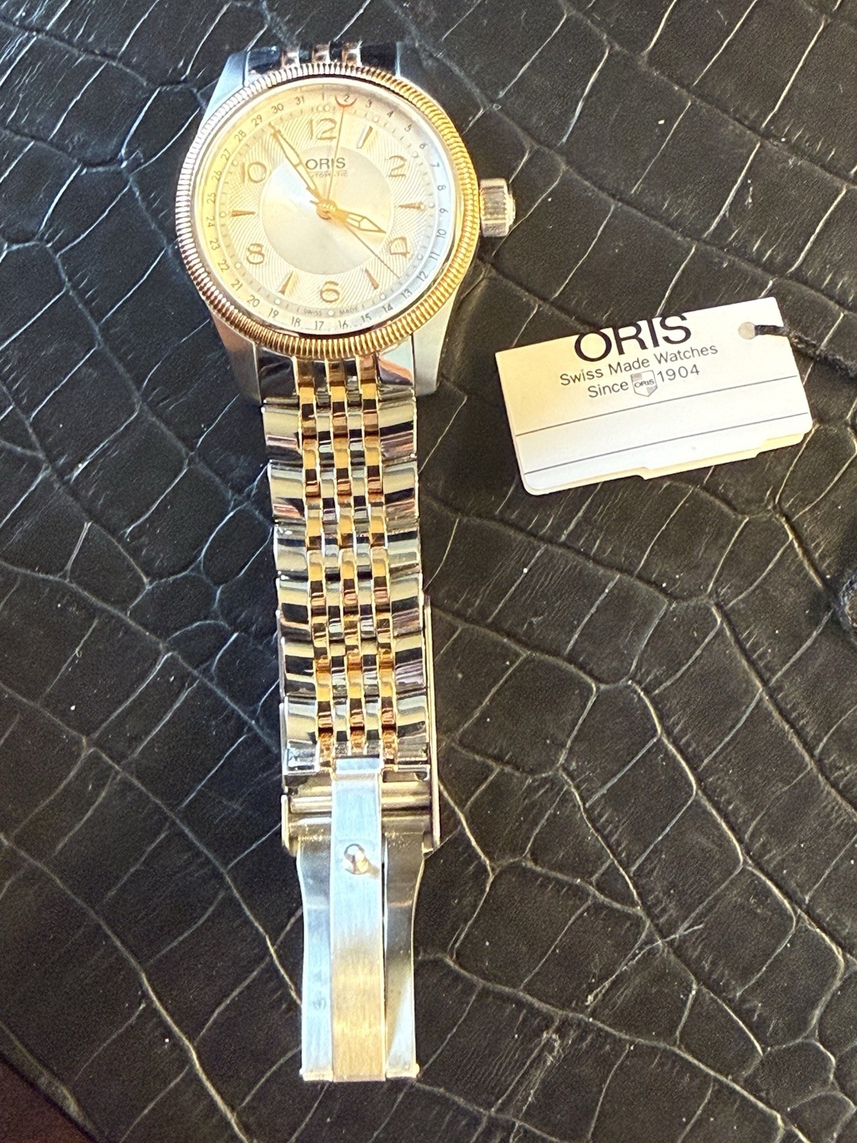 Oris Big Crown Pointer Date 40mm Auto Silver Dial Two-Tone B&P model 7679 4331