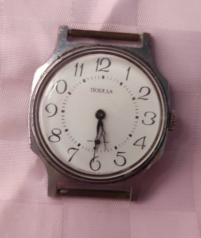 Vintage Pobeda Soviet Mechanical Watch, Made in USSR Wristwatch, Retro Classic