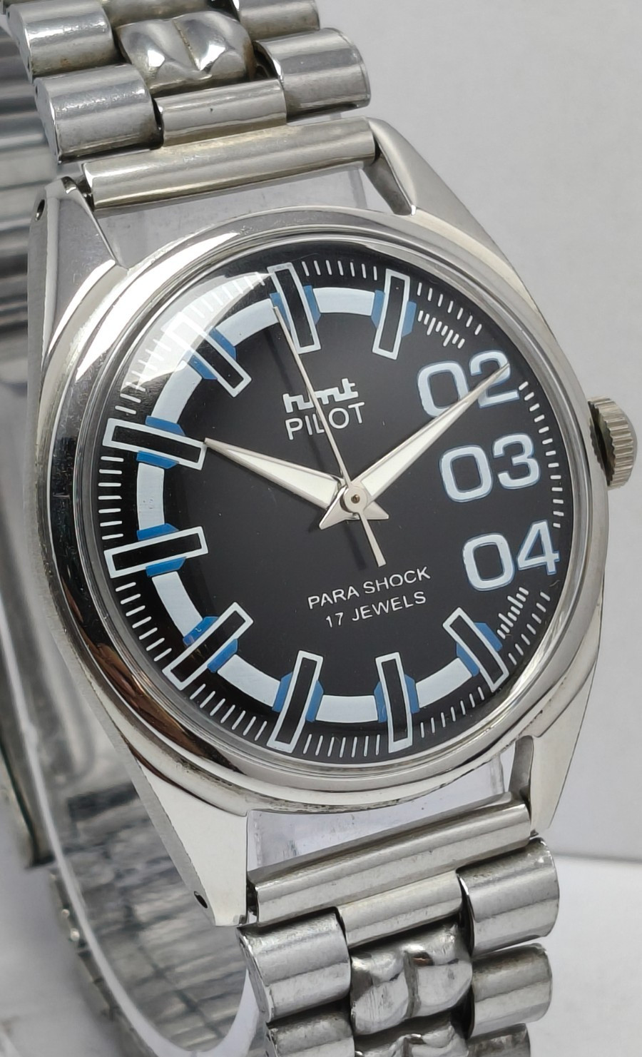 HMT Pilot 17 Jewels Hand Winding Wrist Watch For Men’s In Working Condition