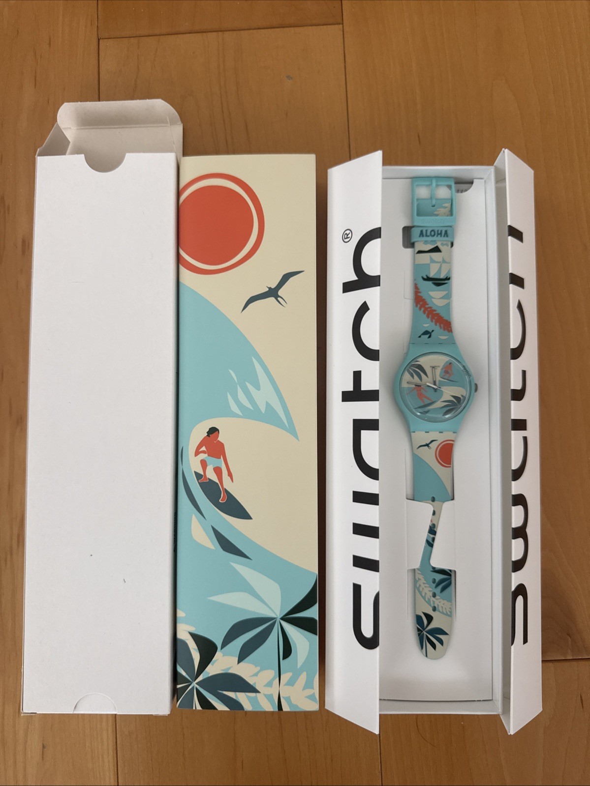 NIB NEW RELEASE Swatch Hawaii Exclusive NEI Nick Kuchar Aloha SO29Z705 41mm