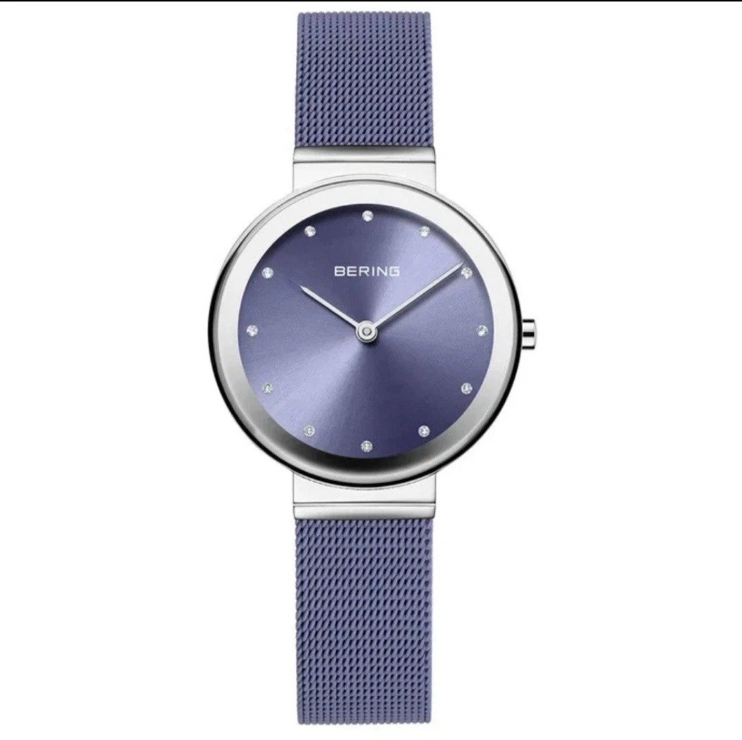 Bering Women’s Watch Classic 10131-909 Lavender Dial Mesh Stainless Steel