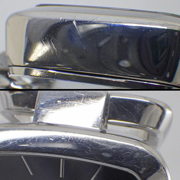 Gucci G Collection YA125510 Square Quartz Watch Black Dial Stainless Steel Women