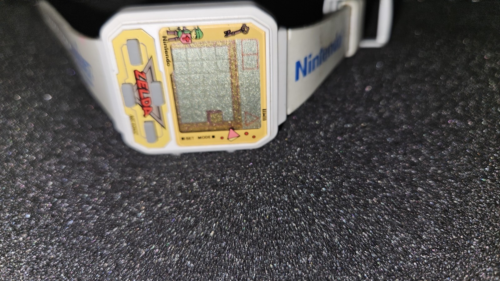 Nintendo Zelda Vintage Digital LCD Quartz Square Watch 35mm White Plastic Band