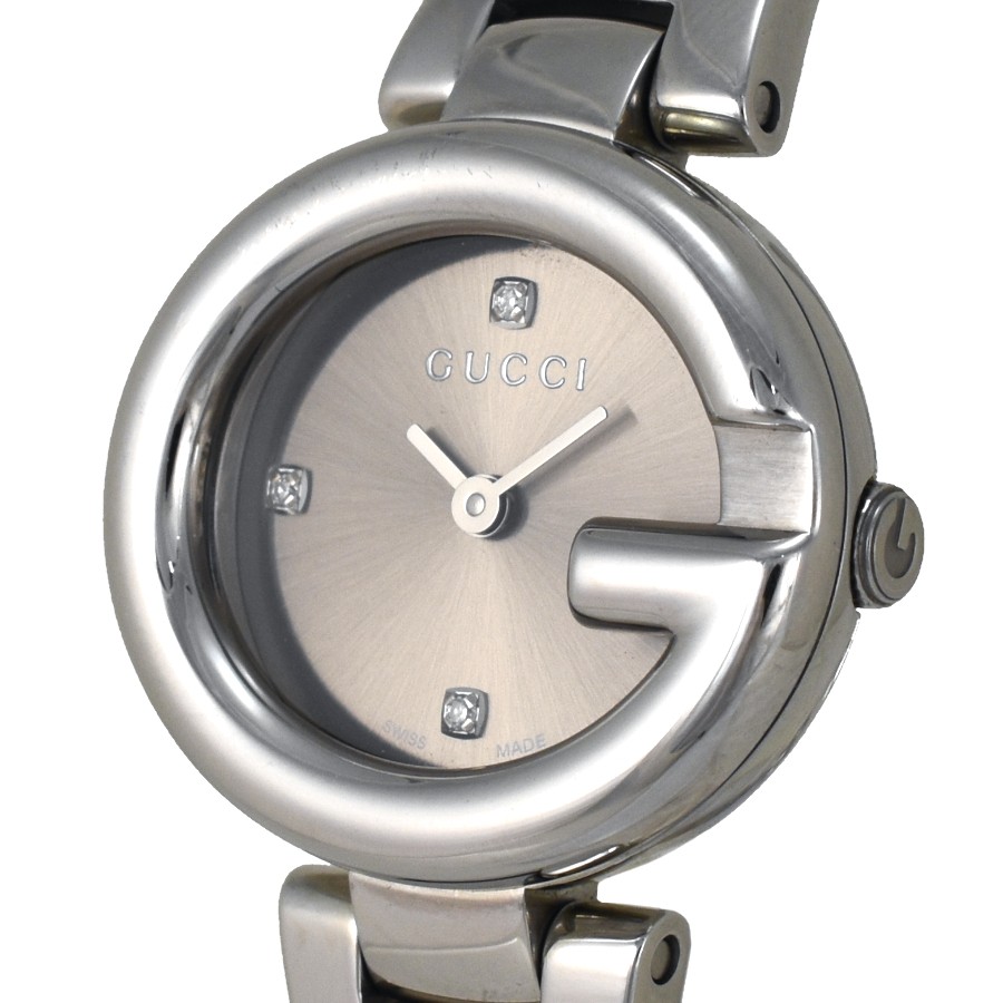 GUCCI Gucci Ladies Watch G Balloon 134.5 Quartz Brown Dial Stainless Steel GUCC