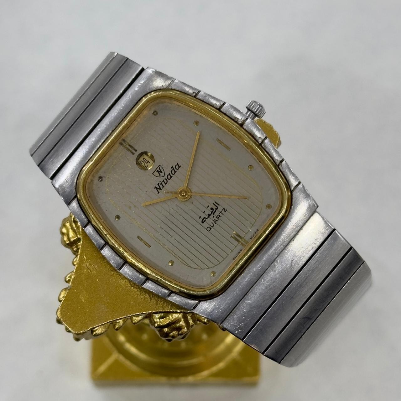 Ultra Rare Vintage Nivada Swiss Watch – Arabic Script – NOT RUNING FOR PARTS