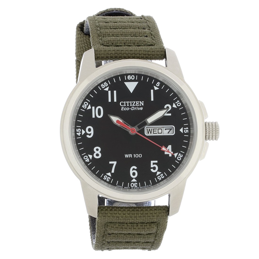 Citizen Men’s Eco-Drive Green Canvas Watch BM8180-03E