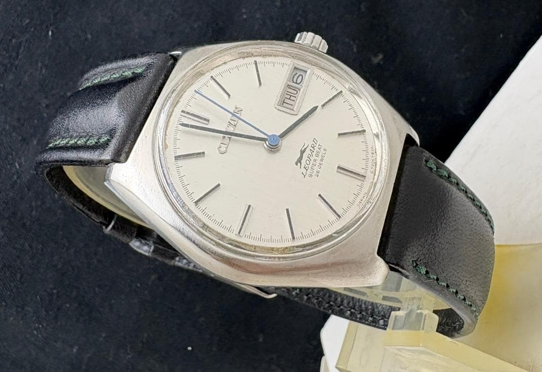 Citizen Leopal Super Beat Automatic Watch Leopard Dial Leather Strap