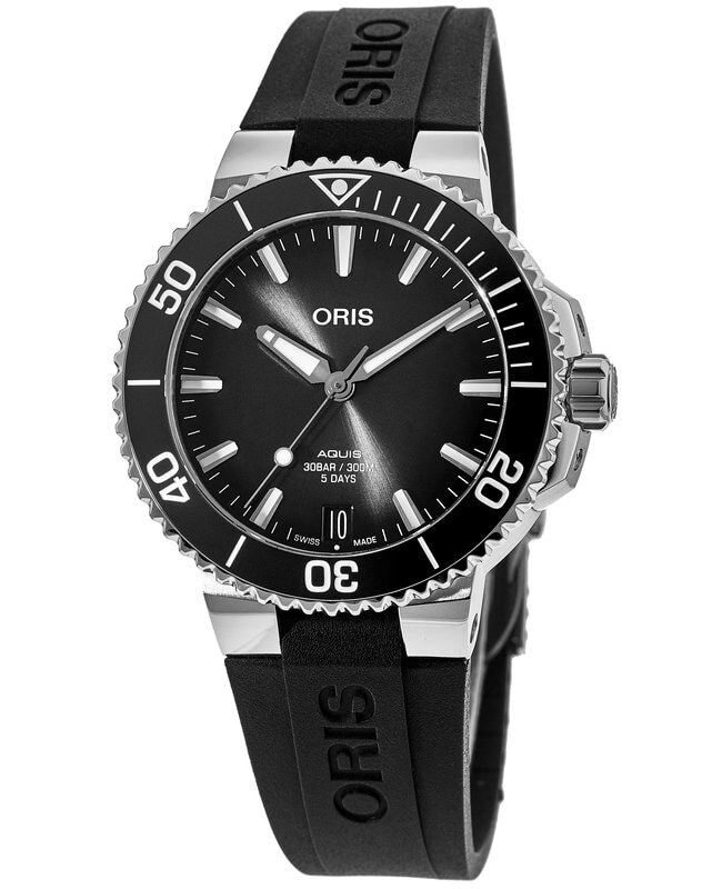 New Oris Aquis Date Automatic Black Men’s Watch 01 400 7769 4154-07 4 22 74FC