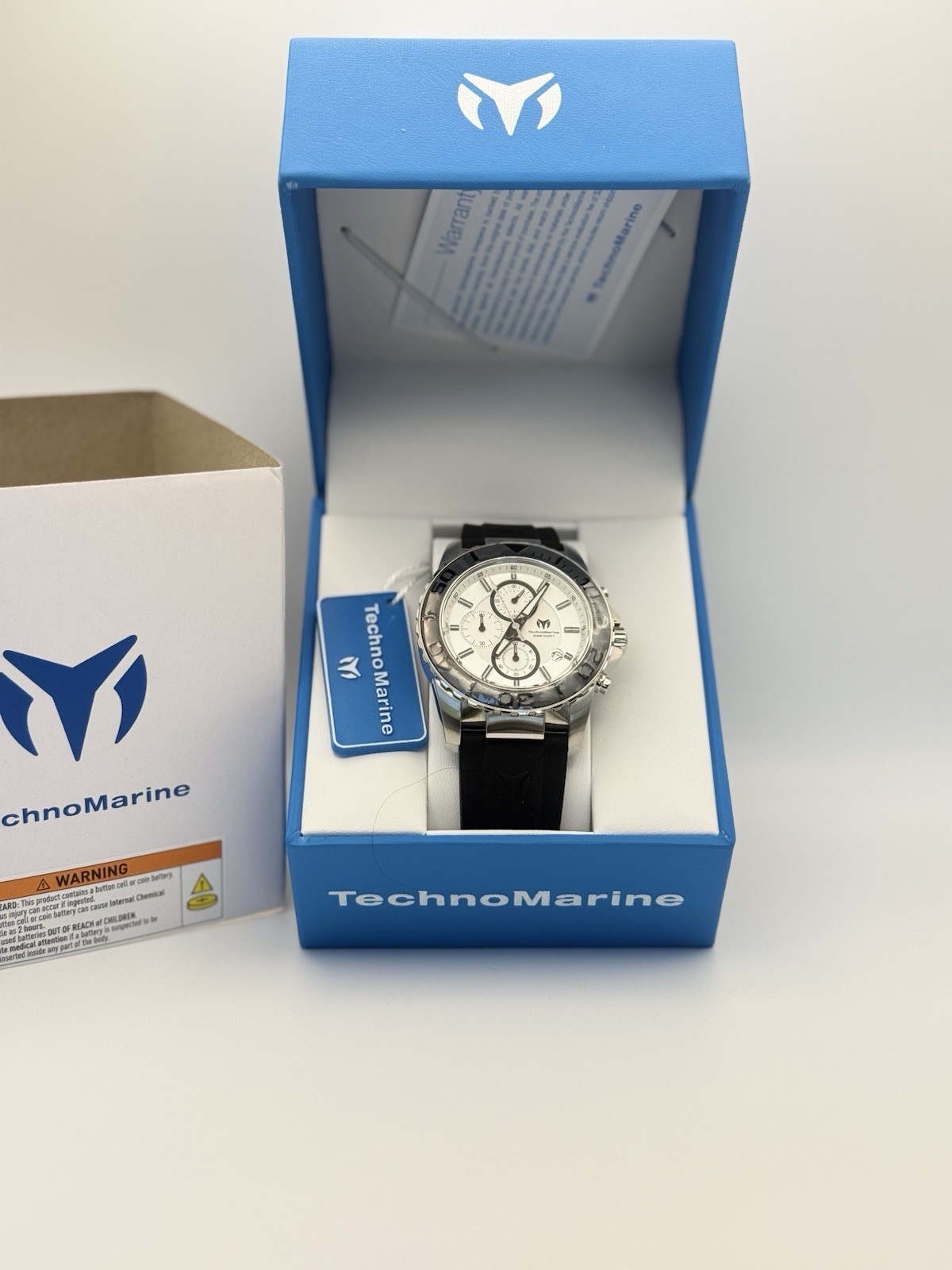 45MM Technomarine Men’s TM-725004 Sea Grace Silver Dial Watch White / Black