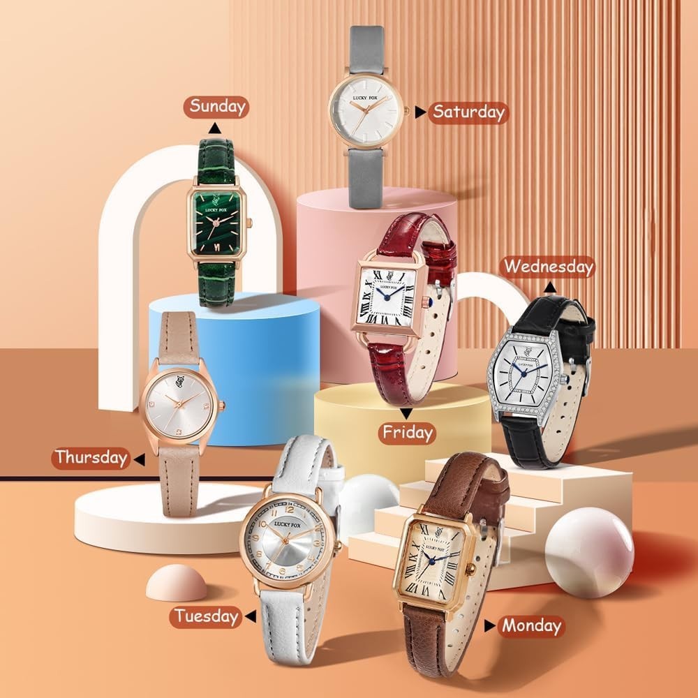 Versatile Leather Strap Watch Set – 7 Quartz Designs for Everyday Elegance