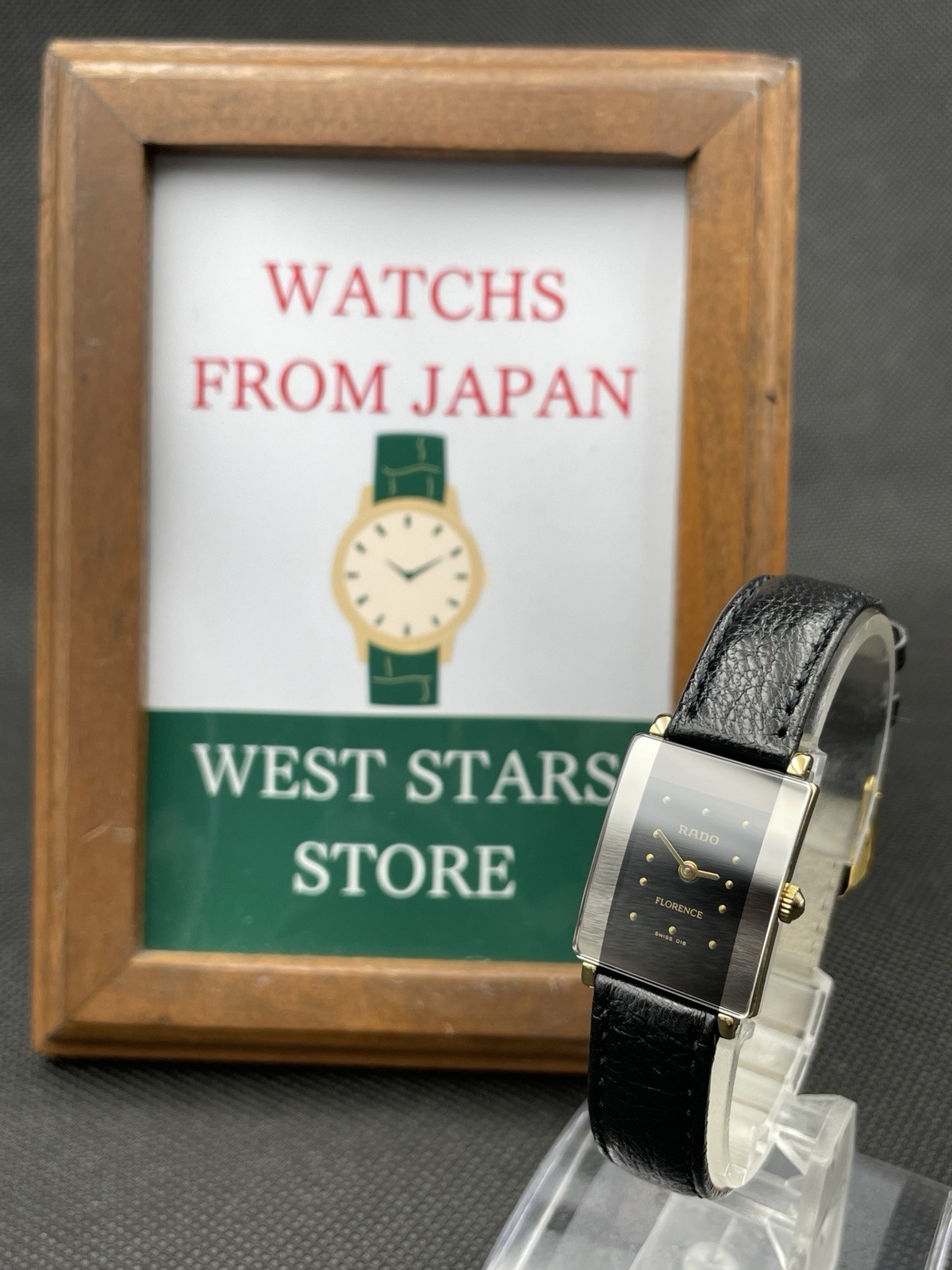 [Near Mint] Vintage Rado Florence 153.3606.2N Black Women’s Quartz Watch Japan