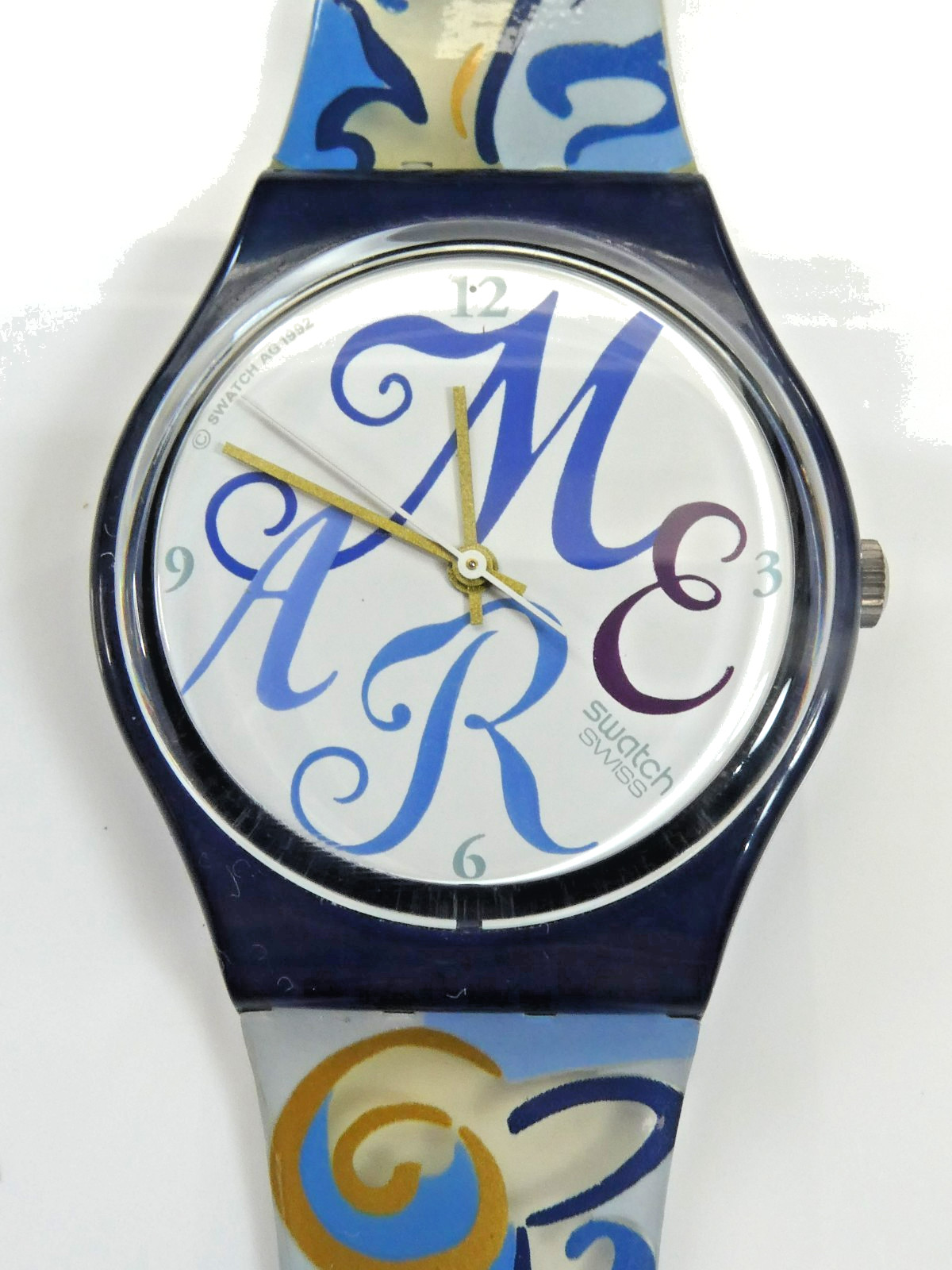 A Superb 1993 SWATCH WATCH GN128 ALGARVE Mint Cond Box Papers New Batt Works