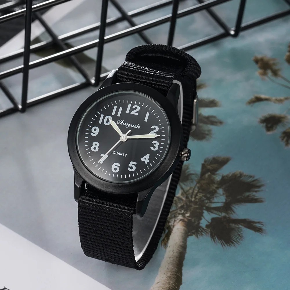 New Arrival Kids Nylon Strap Watch Cute Birthday & Christmas Gift for Boys Girls