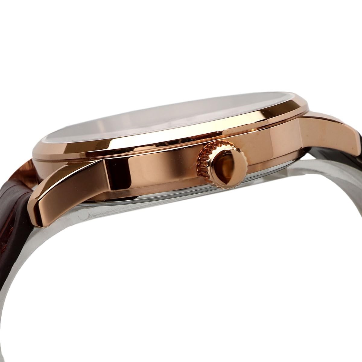 CITIZEN 50M waterproof Moon Phase Leather Belt AK5003-05A brown gold