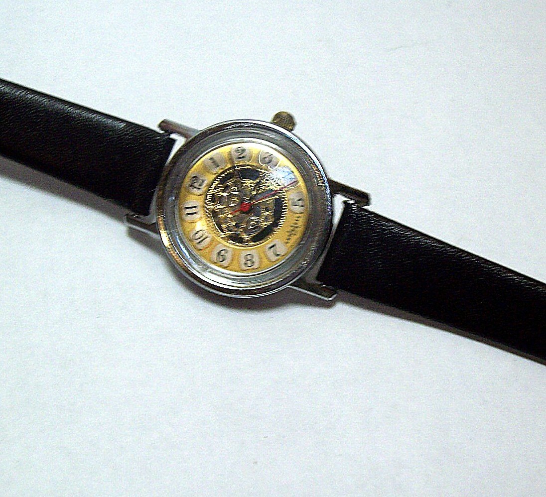 L.A. Express Ladies Custom Skeleton Watch Telephone Dial Minty fits 5.50″-6.75″