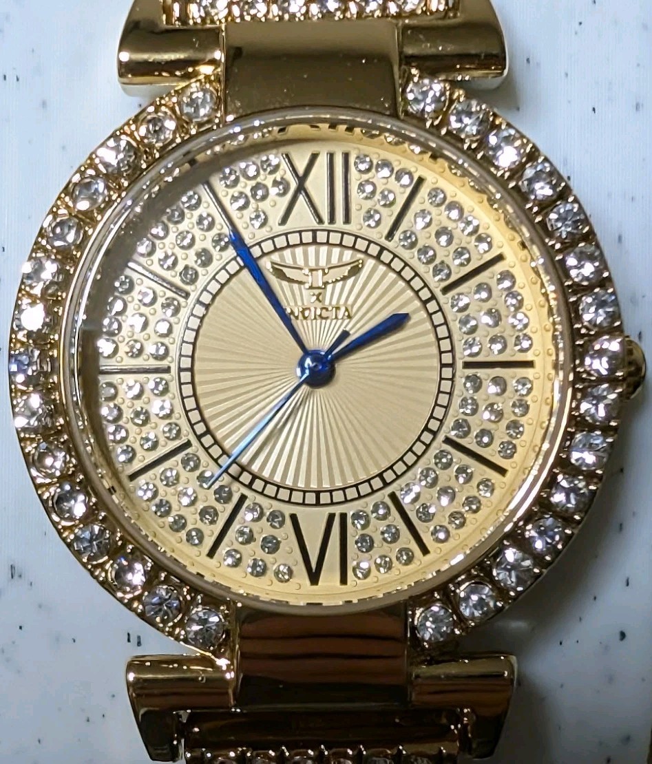 Invicta Wildflower Women’s Watch (Model 69061) – Gold & Crystal Accent
