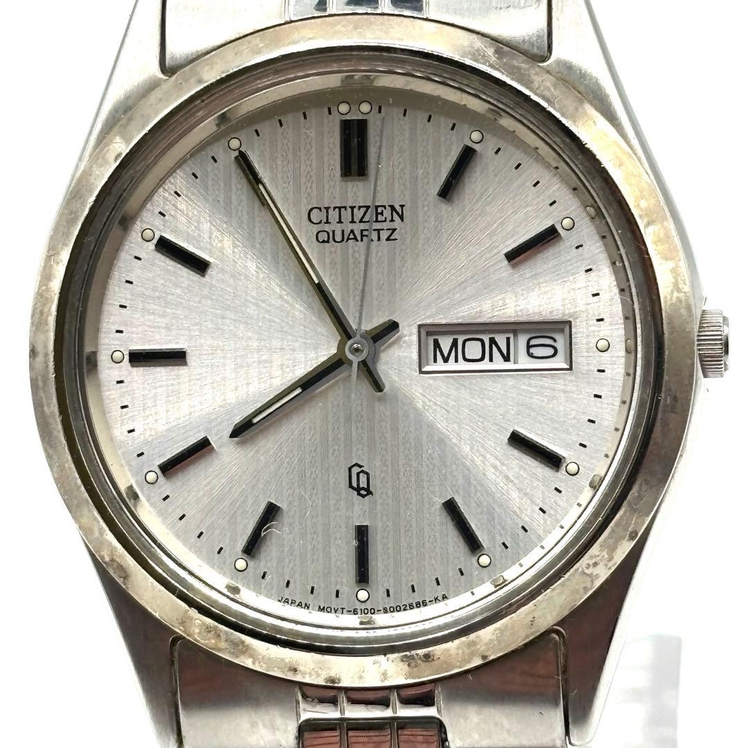 Working condition CITIZEN quartz wristwatch 6100-S96389 Jubilee