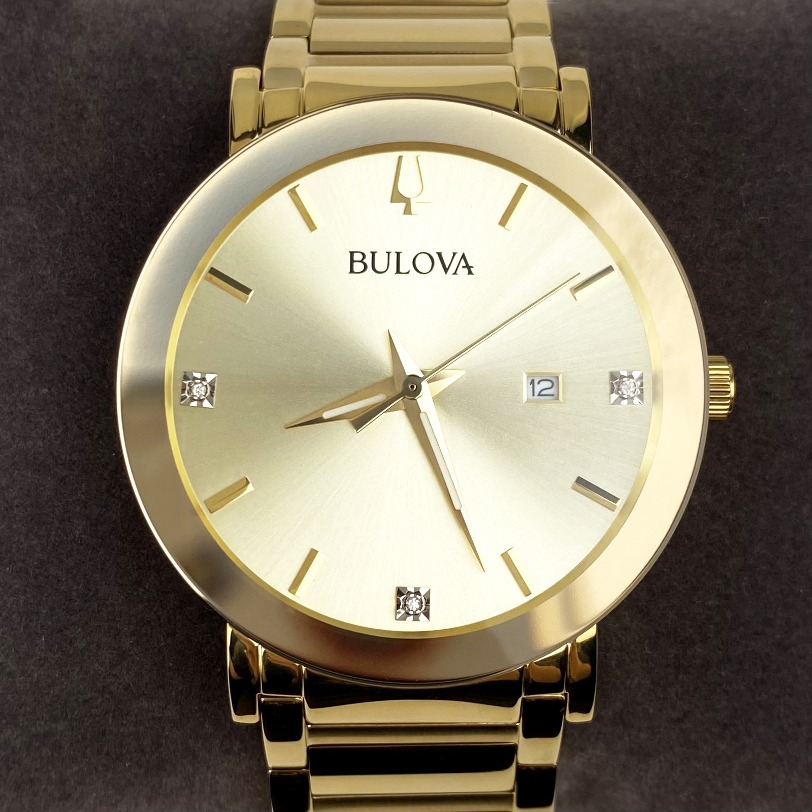 Bulova Futuro Modern 42mm Champagne Dial Gold-Tone Men’s Watch 97D115