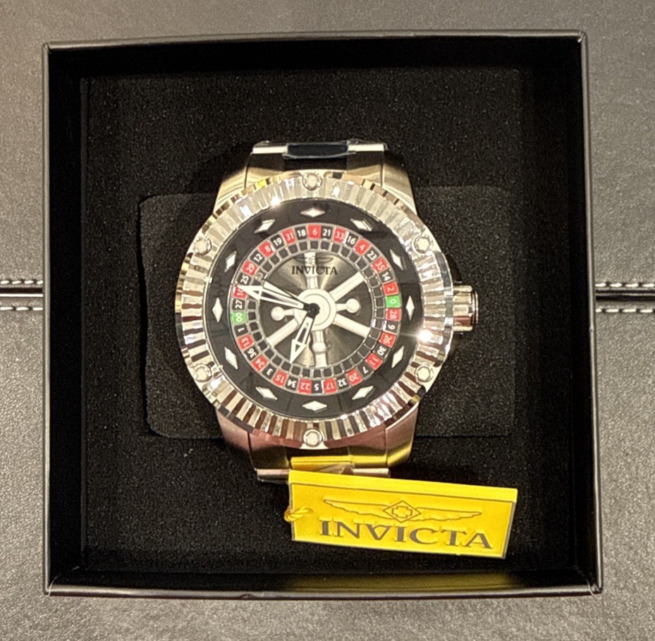 Invicta New Men’s Watch Automatic Roulette Casino Stainless Steel Bracelet 28709