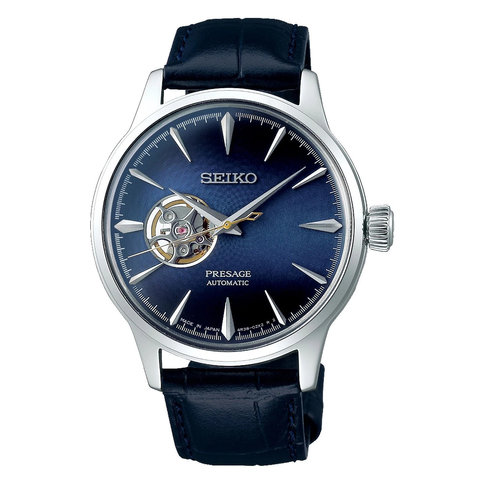 SEIKO Presage SSA405J1 Cocktail Time Automatic Open Heart Blue Dial Watch
